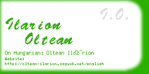 ilarion oltean business card
